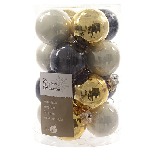 Коллекция стеклянных шаров Южная Ночь 3.5 см, 16 шт Kaemingk