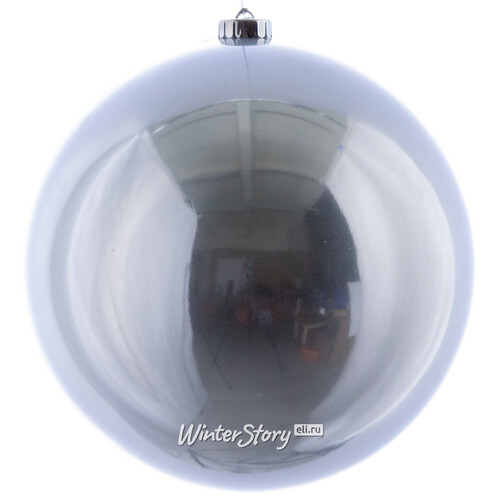 Пластиковый шар 20 см светло-голубой глянцевый Kaemingk/Winter Deco