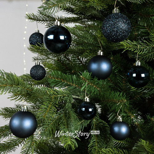 Набор пластиковых шаров Luminous - Синий Бархат, 4-6 см, 30 шт Winter Deco