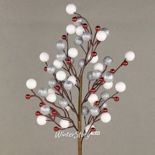 Декоративная ветка с ягодами Эннис: Made with love 60 см Winter Deco