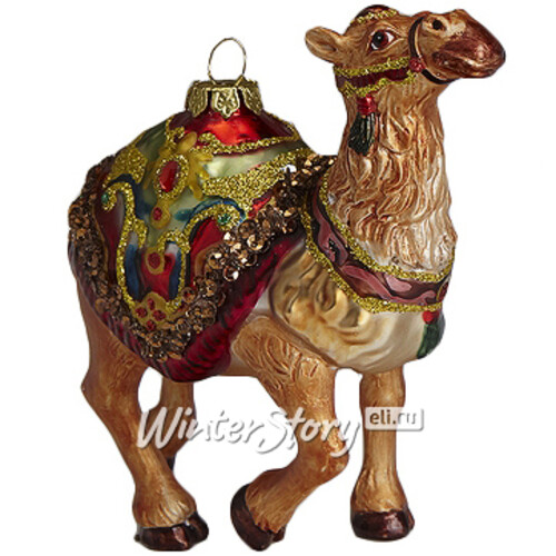 Елочная игрушка Верблюд 12 см, стекло, подвеска Holiday Classics