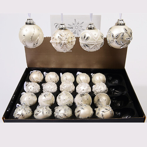 Набор стеклянных шаров "ИМПЕРСКОЕ СОКРОВИЩЕ", 6 см, 24 шт Kaemingk