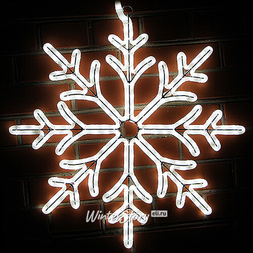 Снежинка из дюралайта, уличная, 60*60 см, белый, IP65 Экорост