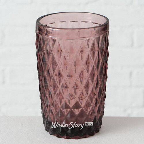 Стакан для воды Шатель 600 мл розовый, стекло Boltze