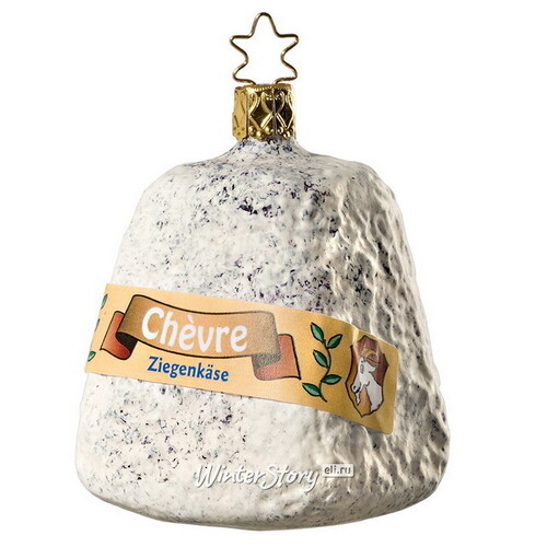 Стеклянная елочная игрушка Сыр - French Chevre Goat 9 см, подвеска Inge Glas