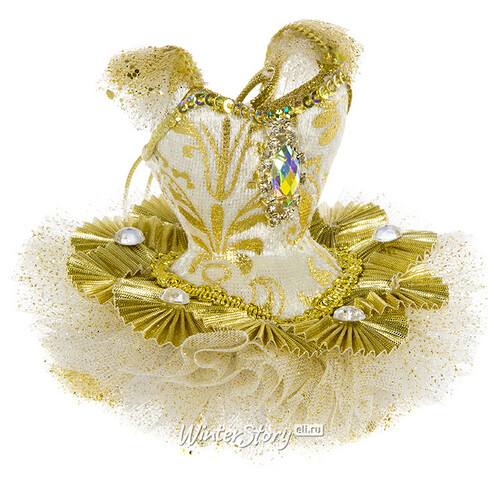 Элитная елочная игрушка Платье балерины Аурелии 10 см, подвеска Katherine’s Collection