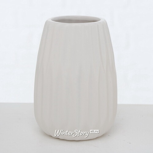 Керамическая вазочка Wilma 12 см белая Boltze