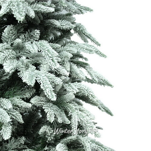 Искусственная елка с огоньками Polaris заснеженная 210 см, 520 холодных белых ламп, ЛИТАЯ + ПВХ Beatrees