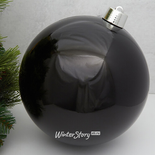 Пластиковый шар Sonder 25 см черный глянцевый Winter Deco