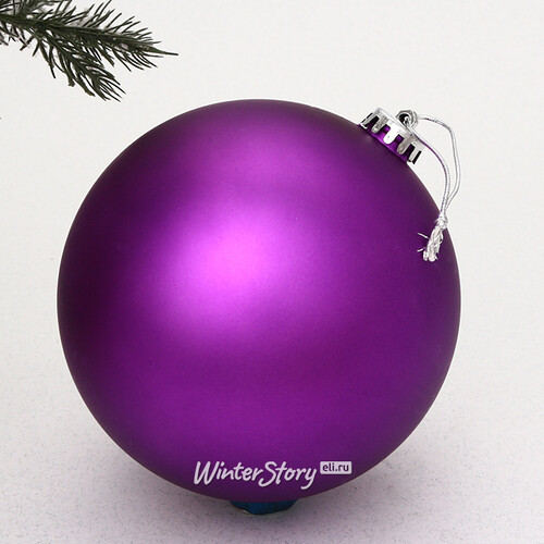 Пластиковый шар Sonder 15 см фиолетовый матовый Winter Deco