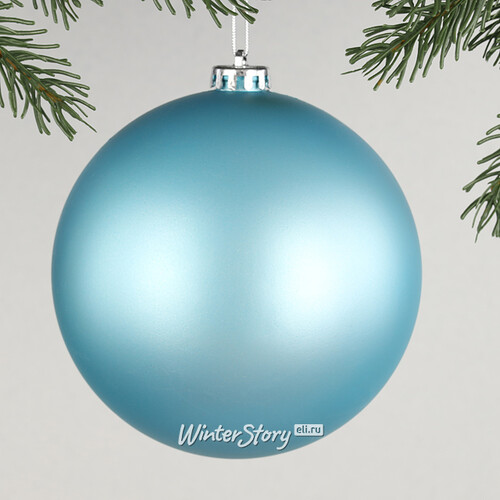 Пластиковый шар Sonder 15 см ярко-голубой матовый Winter Deco