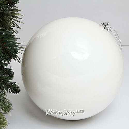 Пластиковый шар Sonder 25 см белый глянцевый Winter Deco