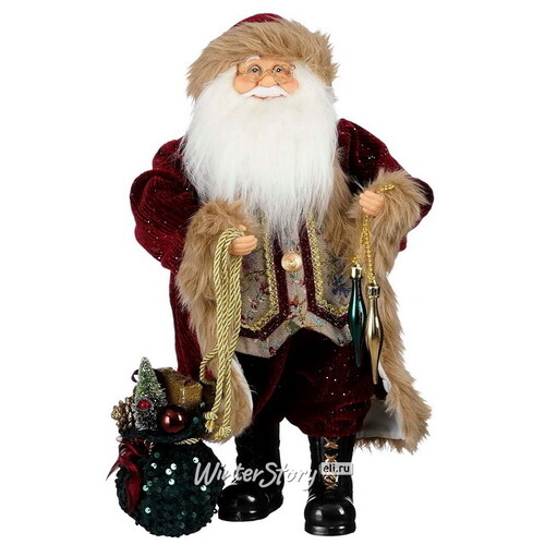 Новогодняя фигура Санта-Клаус с игрушками 47 см Edelman