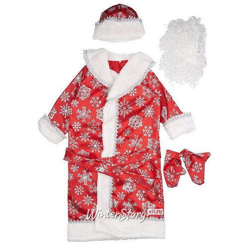 Карнавальный костюм Дед Мороз Узорчатый, рост 116 см Батик