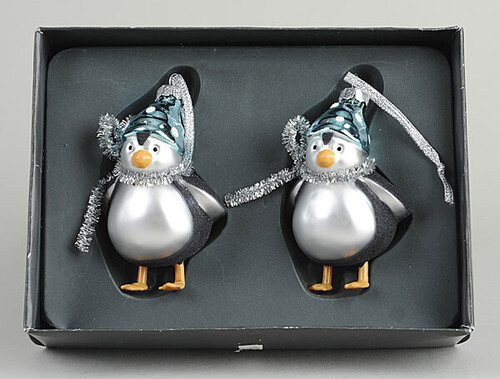 Елочная игрушка "Пингвины", 9 см, 2 шт Kaemingk