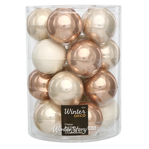 Коллекция стеклянных шаров Cashmere Rose 6 см, 20 шт Winter Deco