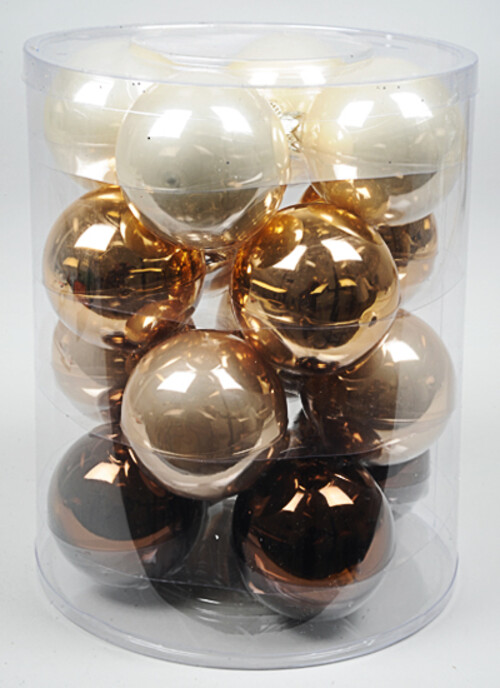 Коллекция стеклянных шаров Нежность 8 см, 16 шт Kaemingk