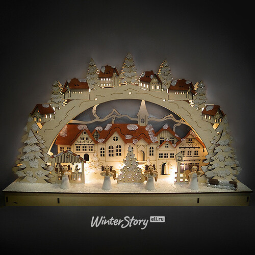 Светильник-горка Рождественский городок 46*28 см, 11 LED ламп, батарейка Star Trading (Svetlitsa)