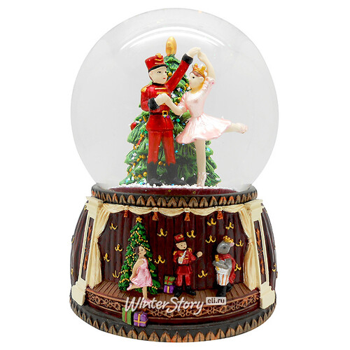 Музыкальный снежный шар Балет Щелкунчик 10 см Forest Market
