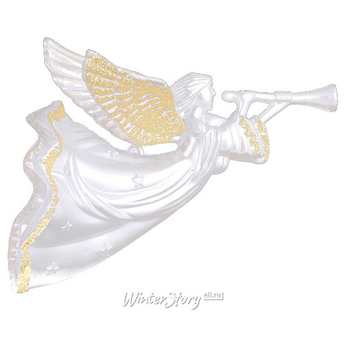 Елочное украшение "Ангел с дудочкой и золотыми крыльями", 13*8*6 см, подвеска Holiday Classics