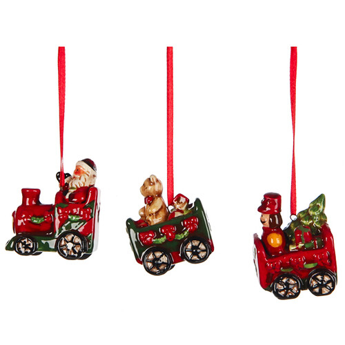 Елочная игрушка Рождественский поезд 4*4*5 см, подвеска Edelman