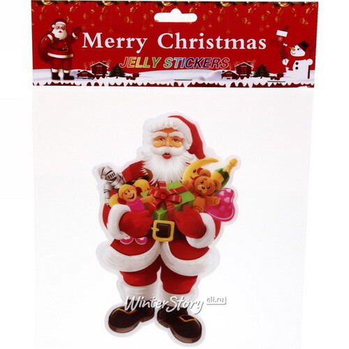 Новогодний стикер Санта с подарками 20*19 см Serpantin