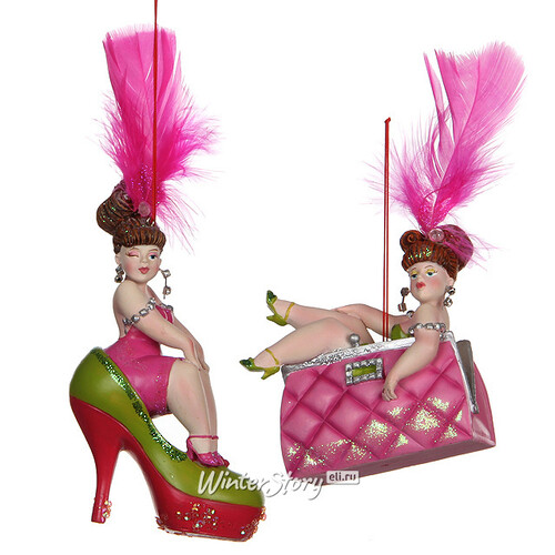 Елочная игрушка "Роскошная леди в сумке", 20 см Katherine’s Collection