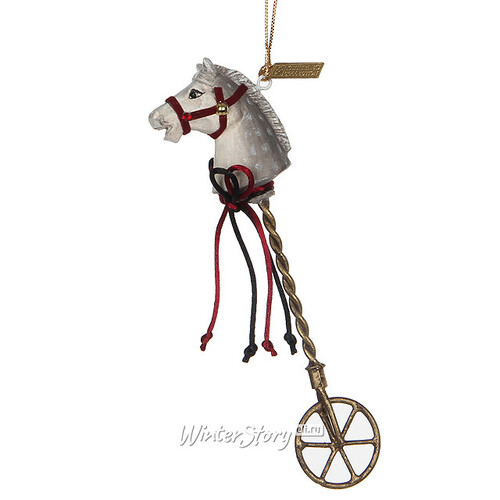 Елочная игрушка "Лошадка Циркачка белая", 19 см Katherine’s Collection