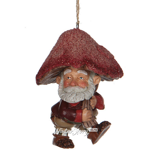 Елочная игрушка "Старичок-грибовичок красный", 13 см Katherine’s Collection
