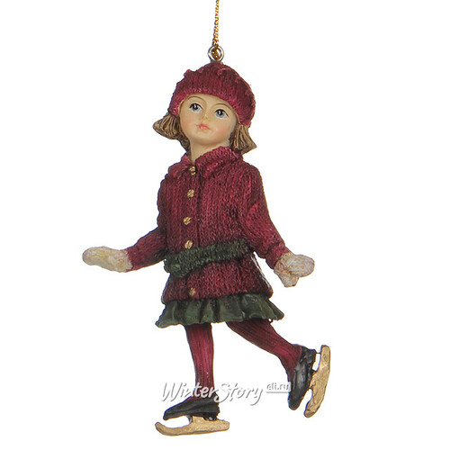 Елочная игрушка Девочка на Коньках 10*5 см, подвеска Edelman