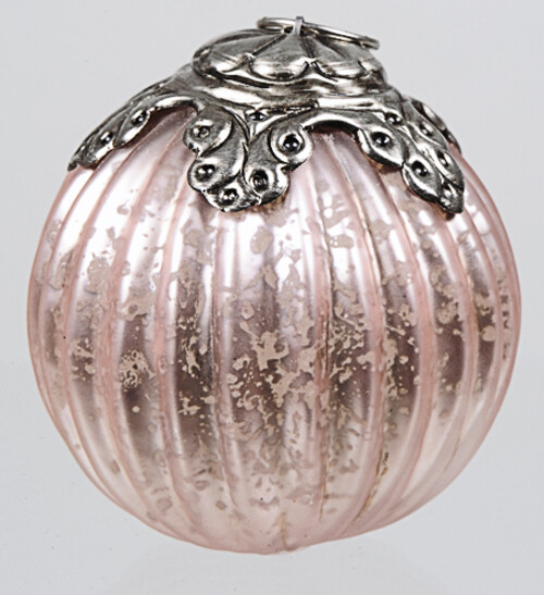 Винтажный шар Серебряный Век, 10 см, нежно-розовый Kaemingk