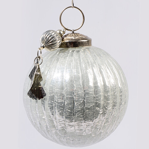 Винтажный шар Лунная Долина, 7.5 см, белый, стекло Kaemingk