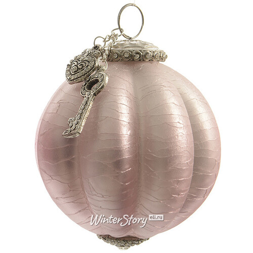 Винтажный шар Романтическая Тайна 10 см розовый матовый, стекло Kaemingk