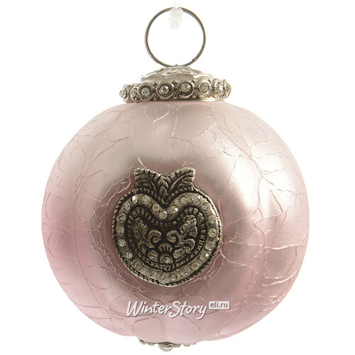 Винтажный шар Райский подарок 8.5 см, матово-розовый, стекло Kaemingk