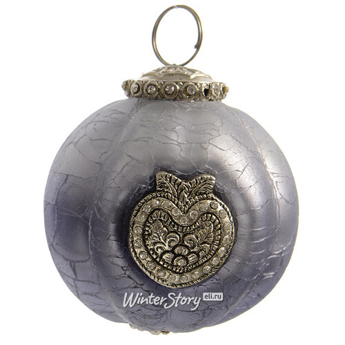 Винтажный шар Райский подарок 8.5 см, матово-лиловый, стекло Kaemingk