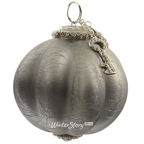 Винтажный шар Романтическая Тайна 10 см графит матовый, стекло Kaemingk