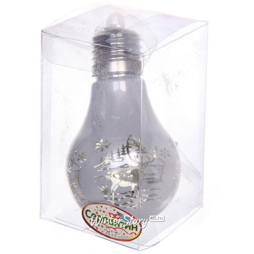 Светящийся елочный шар Лесная Сказка 6 см, теплые белые LED, на батарейках Serpantin