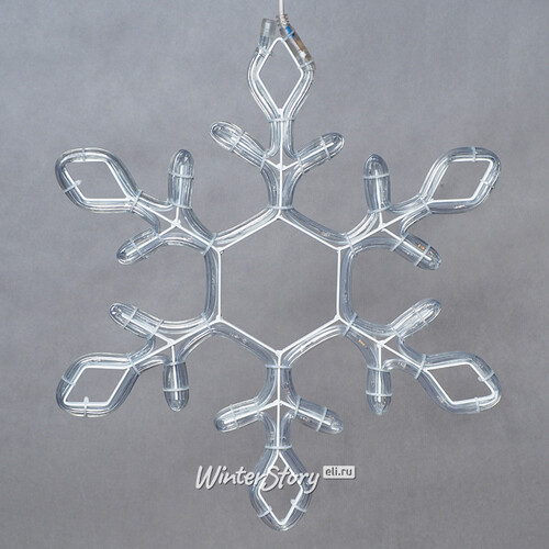 Снежинка из дюралайта Кристалл 37 см, холодные белые LED см мерцанием, IP20 Serpantin