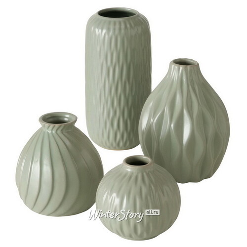 Набор фарфоровых ваз Masconni Verde 10-19 см, 4 шт Boltze