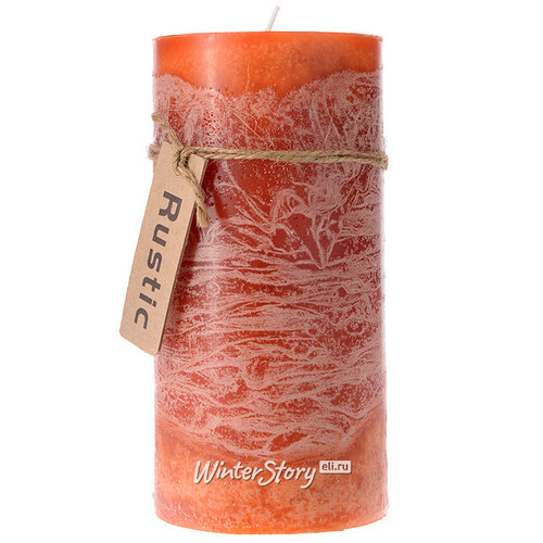 Декоративная свеча Рустик, 70*100 мм, апельсиновая Kaemingk