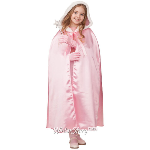 Карнавальный Плащ Принцессы - Розовый Сатин, рост 128-140 см Батик