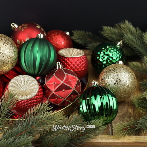 Набор пластиковых шаров Shine Collection: Christmas Classic 8 см, 42 шт Winter Deco
