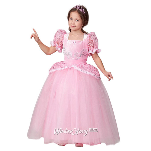 Карнавальный костюм Принцесса Золушка в розовом платье, рост 110 см Батик