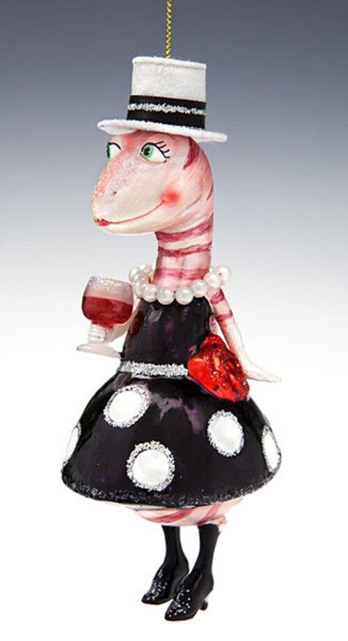 Елочная игрушка Змея "Мадемуазель Коко", 15 см Holiday Classics