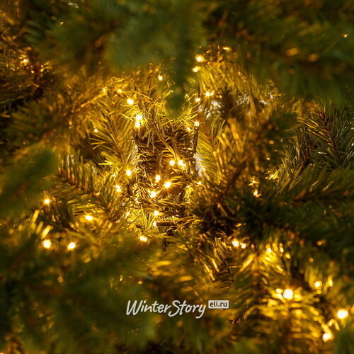 Искусственная елка с лампочками Барокко Премиум 210 см, теплые белые LED, ЛИТАЯ + ПВХ GREEN TREES