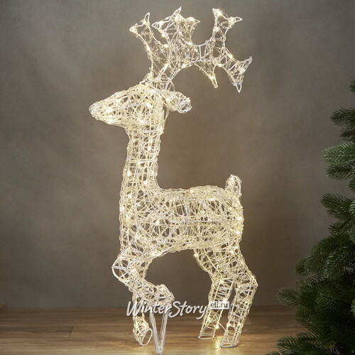 Светодиодный олень Нельсон 78 см, 120 теплых белых LED ламп, IP44 Winter Deco