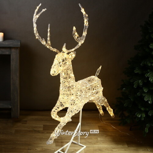 Светодиодный олень Зефир 155 см, 300 теплых белых LED ламп, IP44 Winter Deco
