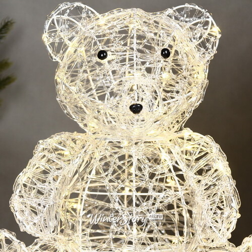 Светодиодный медведь Винни 44 см, 70 теплых белых LED ламп, на батарейках, IP44 Winter Deco