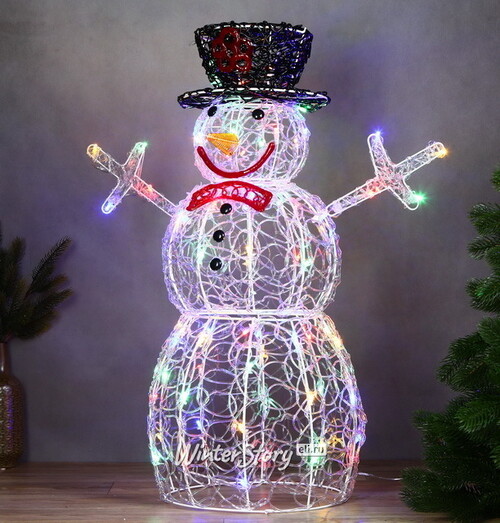 Светодиодный Снеговик Артуро - Magic Feat 75 см, 70 разноцветных LED ламп, IP44 Winter Deco