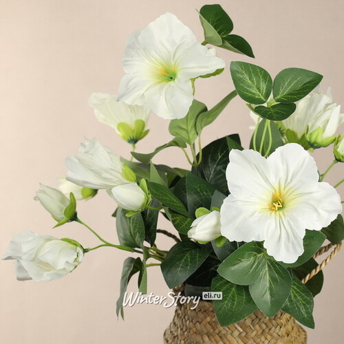 Искусственный цветок в горшке Petunia 35*20 см белая Koopman